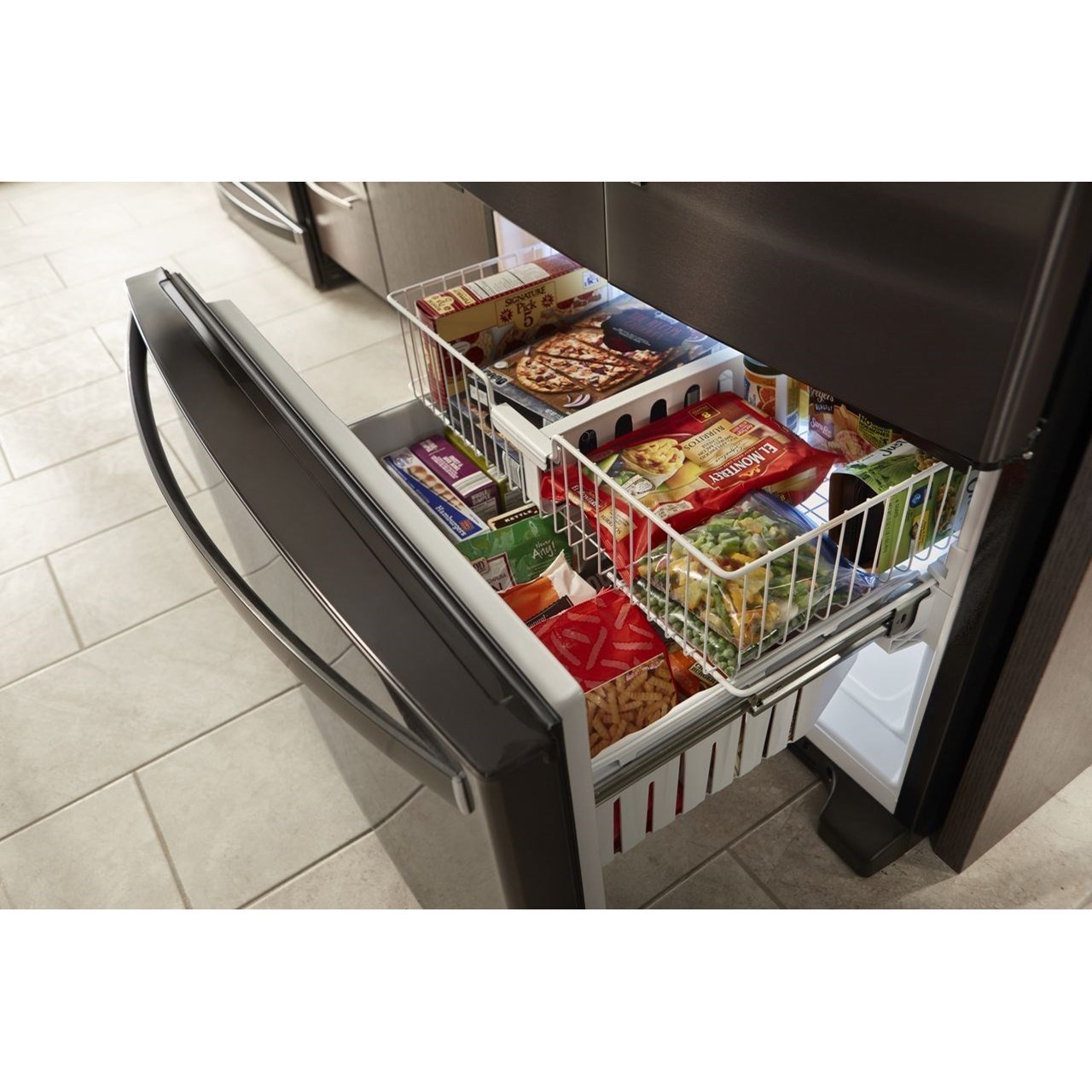 Whirlpool double door fridge freezer shop
